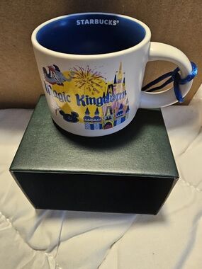 Starbucks Magic Kingdom White and Blue Ceramic Mug